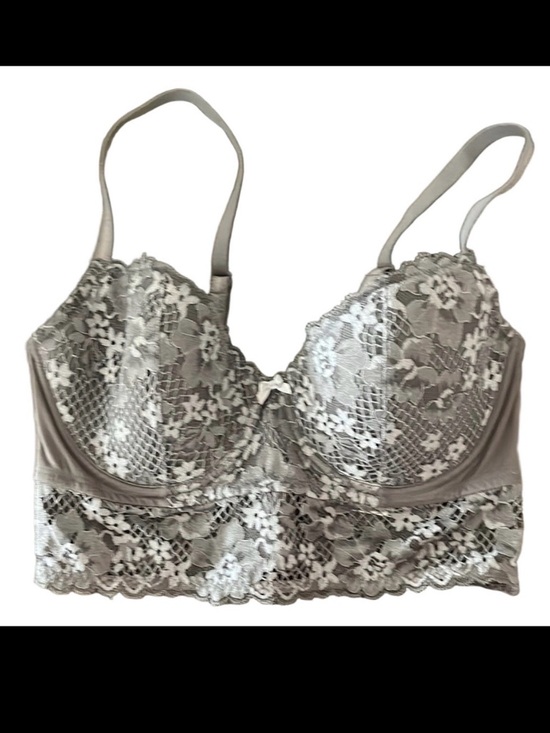 Adore Me Other - NWOT Adored by Adore Me Women’s Payal Longline Demi Gray Floral Lace Bustier